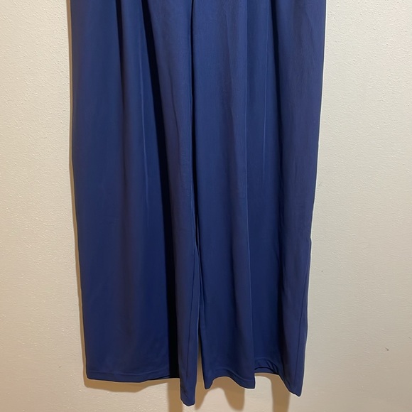 NEW Halara Flex High Waist Wide Leg Waffle Work Pants Navy Blue Small Petite - Picture 9 of 14